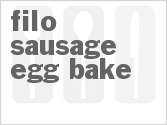 recipe for filo sausage egg bake