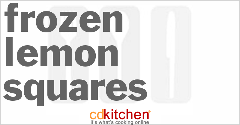 Frozen Lemon Squares - CDKitchen.com