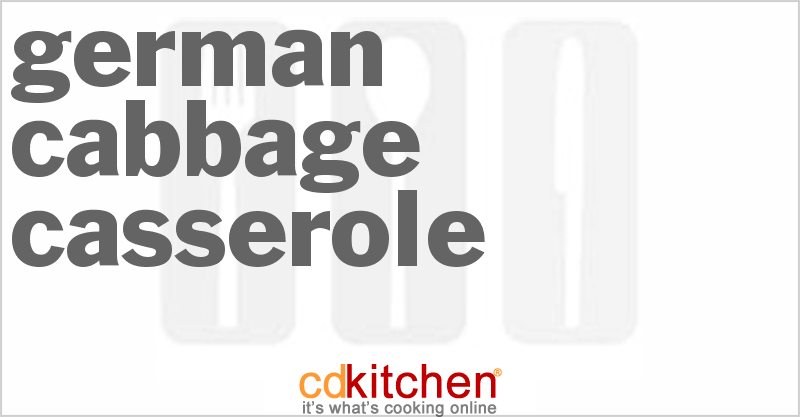 German Cabbage Casserole - CDKitchen.com