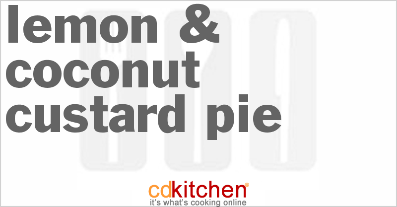 Lemon & Coconut Custard Pie - CDKitchen.com