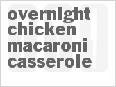 recipe for overnight chicken macaroni casserole