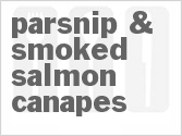 recipe for parsnip & smoked salmon canapes