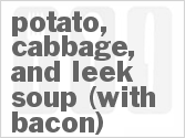 recipe for slow cooker potato, cabbage, and leek soup (with bacon)