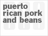 recipe for puerto rican pork and beans