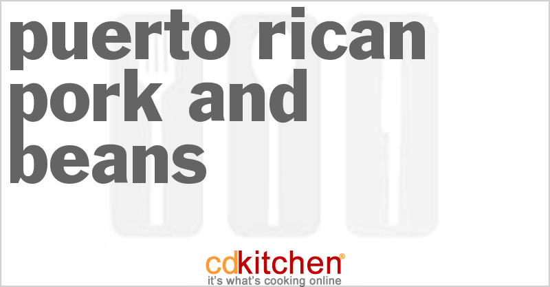 Puerto Rican Pork And Beans - CDKitchen.com