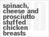 recipe for spinach, cheese and prosciutto-stuffed chicken breasts
