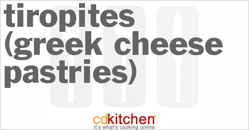 Tiropites (Greek Cheese Pastries) - CDKitchen.com