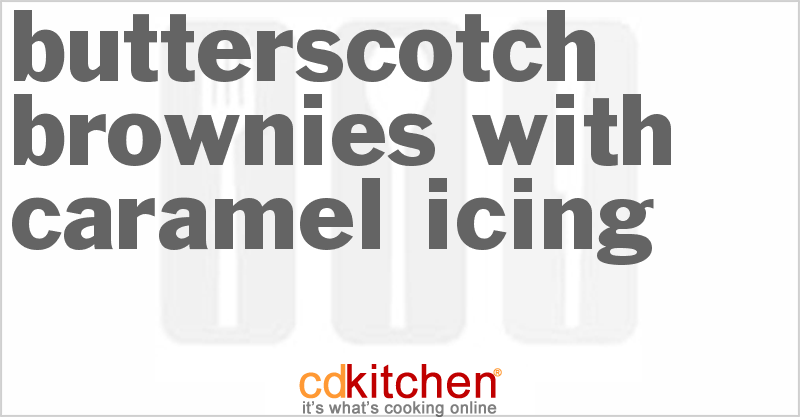Butterscotch Brownies with Caramel Icing - CDKitchen.com