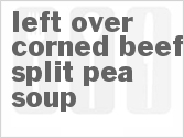 recipe for left-over corned beef split pea soup