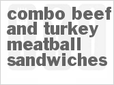recipe for slow cooker combo beef and turkey meatball sandwiches
