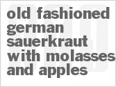 recipe for old-fashioned german sauerkraut with molasses and apples