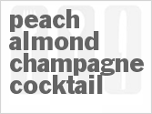 recipe for peach almond champagne cocktail