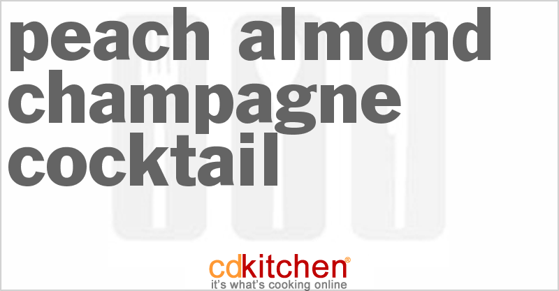 Peach Almond Champagne Cocktail - CDKitchen.com