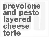 recipe for provolone and pesto layered cheese torte