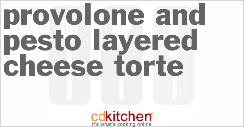 Provolone And Pesto Layered Cheese Torte - CDKitchen.com
