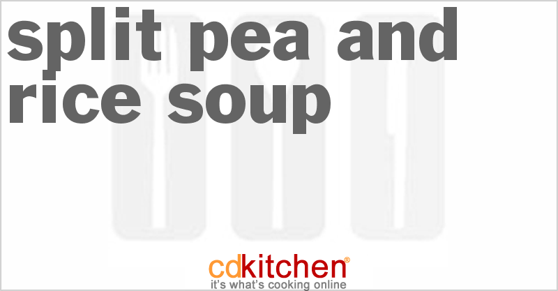 Split Pea And Rice Soup - CDKitchen.com