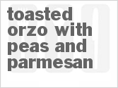 recipe for toasted orzo with peas and parmesan
