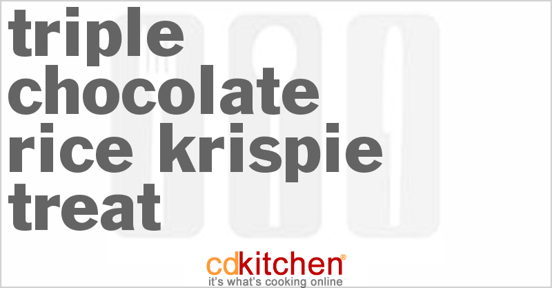 Triple Chocolate Rice Krispie Treat - CDKitchen.com