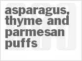 recipe for asparagus, thyme and parmesan puffs