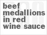 recipe for beef medallions in red wine sauce