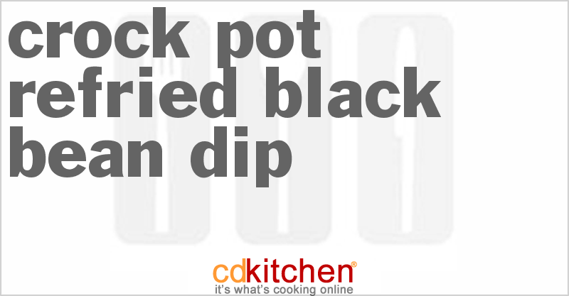 Refried Black Bean Dip - CDKitchen.com