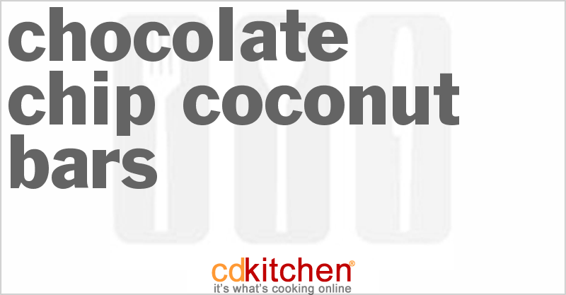 Chocolate Chip Coconut Bars - CDKitchen.com