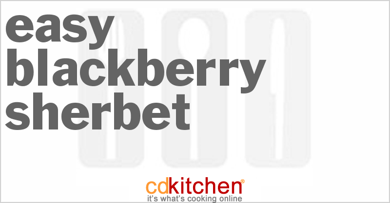 Easy Blackberry Sherbet - CDKitchen.com