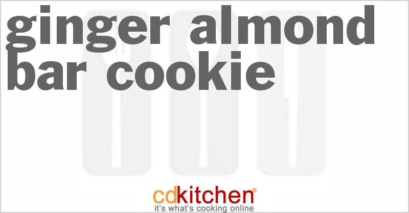 Ginger Almond Bar Cookie - CDKitchen.com