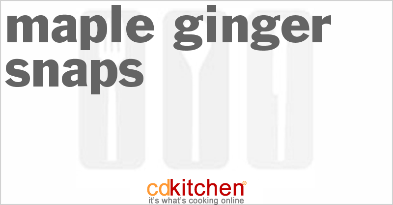Maple Ginger Snaps - CDKitchen.com
