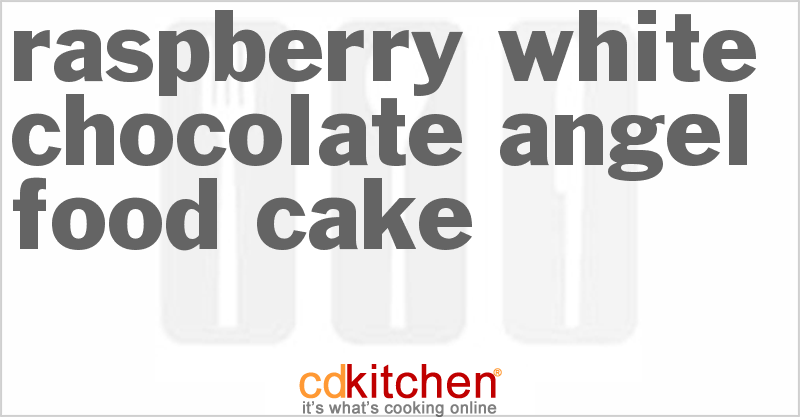 Raspberry White Chocolate Angel Food Cake - CDKitchen.com