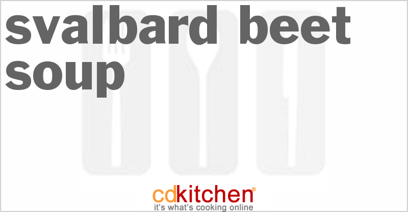 Svalbard Beet Soup - CDKitchen.com