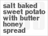 Salt Baked Sweet Potato With Butter-Honey Spread