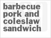 recipe for barbecue pork and coleslaw sandwich