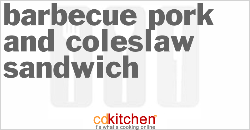 Barbecue Pork and Coleslaw Sandwich - CDKitchen.com