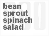 recipe for bean sprout spinach salad