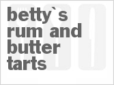 recipe for betty's rum and butter tarts