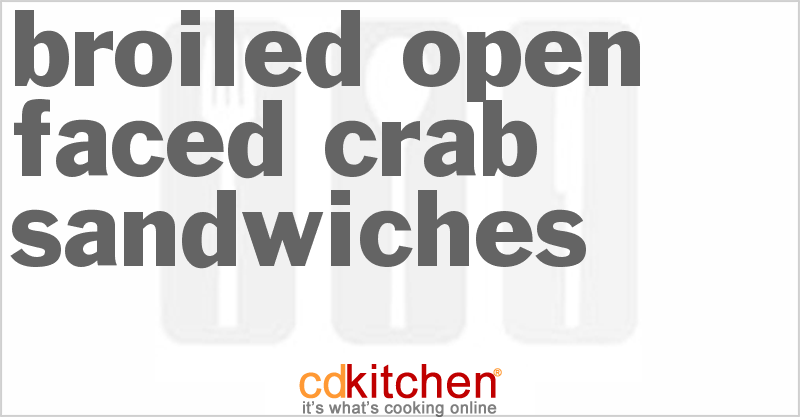 Broiled Open Faced Crab Sandwiches Recipe | CDKitchen.com