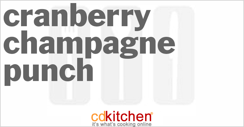 Cranberry Champagne Punch - CDKitchen.com