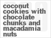 recipe for coconut cookies with chocolate chunks and macadamia nuts