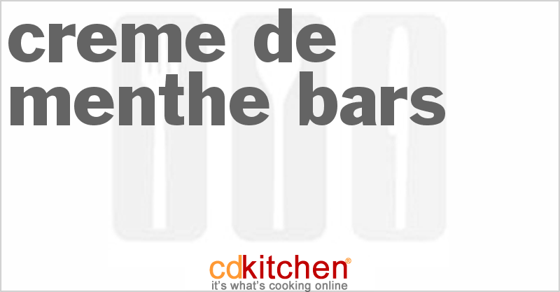 Creme de Menthe Bars - CDKitchen.com