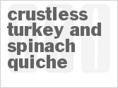 recipe for crustless turkey and spinach quiche
