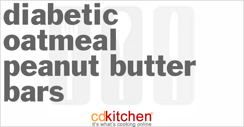 Diabetic Oatmeal Peanut Butter Bars - CDKitchen.com