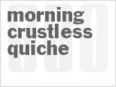 recipe for morning crustless quiche