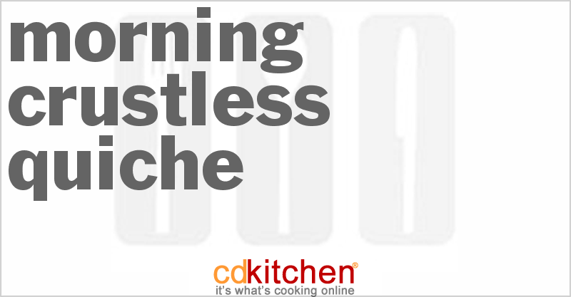 Morning Crustless Quiche - CDKitchen.com