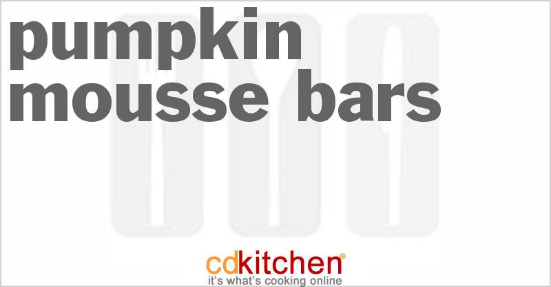 Pumpkin Mousse Bars - CDKitchen.com