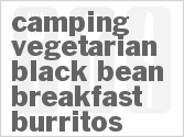 recipe for camping vegetarian black bean breakfast burritos