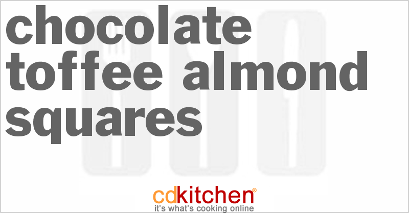 Chocolate Toffee Almond Squares - CDKitchen.com