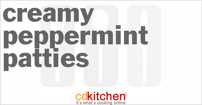 Creamy Peppermint Patties - CDKitchen.com