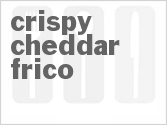 recipe for crispy cheddar frico (fried cheese crisps)