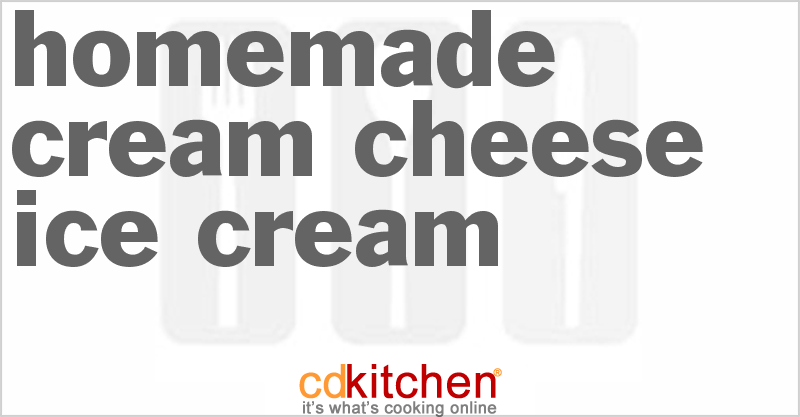 Homemade Cream Cheese Ice Cream - CDKitchen.com